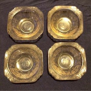 Vintage pink depression “cereal” “soup” bowls.